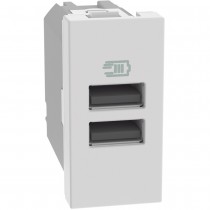 Caricatore con 2 porte USB 1 modulo serie Bianco MatixGo BTicino JW4191AA
