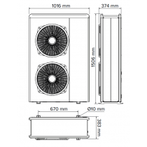 Dimensioni Pompa di calore Nimbus Pocket 120 M Net Caldo freddo Inverter Ariston 3301874
