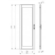 Porta trasparente con bordo Bianco e maniglia 2000x650mm per quadri serie PrismaSeT P SCHNEIDER LVS08546 dimensioni