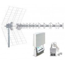 Kit 7 5G T2 Antenna BLU10HD 5G + Amplificatore MAP3R3UU T2 + Alimentatore MINIPOWER12 FRACARRO 217973