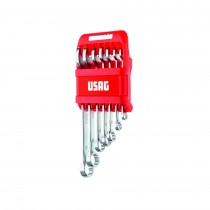 Serie di 7 chiavi combinate con supporto in plastica Usag U02851745