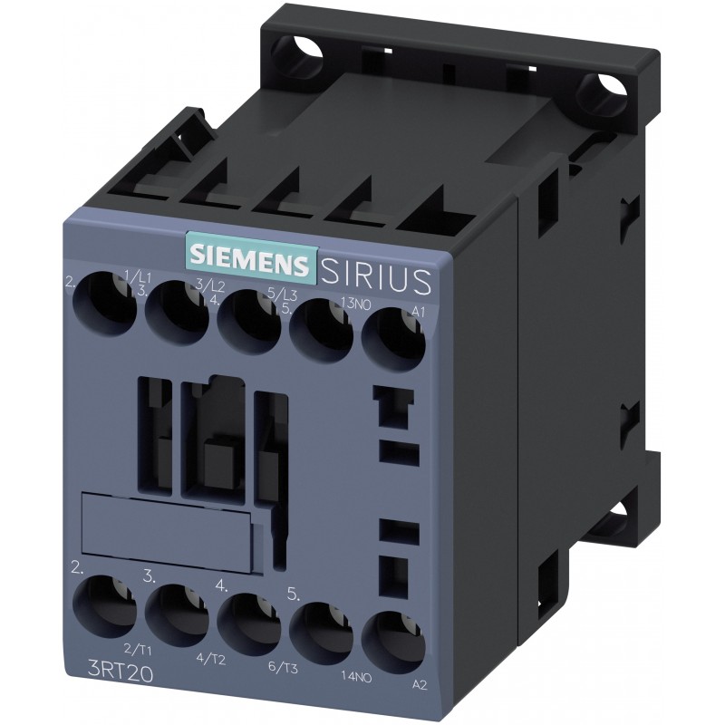 Contattore di potenza a 3 poli 7A 24Vac 1NO Siemens 3RT20151AB01